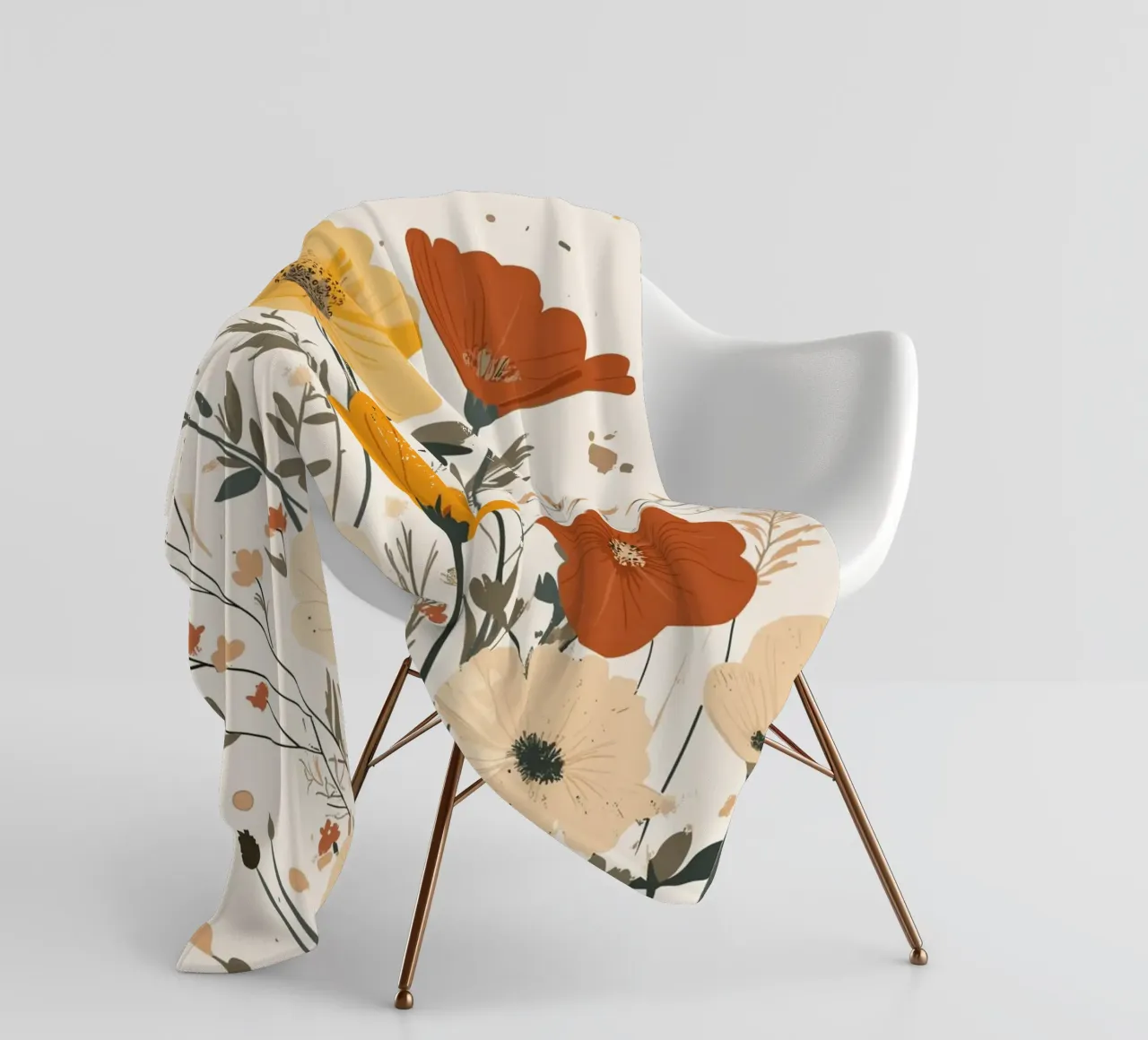 Fiori selvatici e api estive coperta in pile da pixelbull - medieval art and more