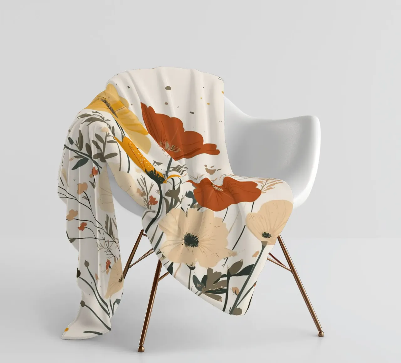 Fiori selvatici e api estive coperta in pile da pixelbull - medieval art and more