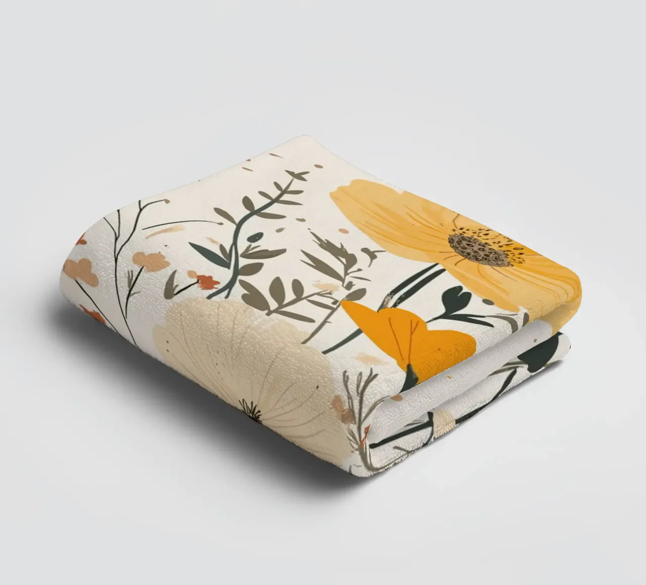 Fiori selvatici e api estive asciugamano da bagno da pixelbull - medieval art and more