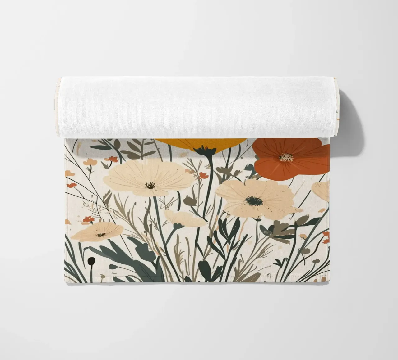 Fiori selvatici e api estive telo mare da pixelbull - medieval art and more