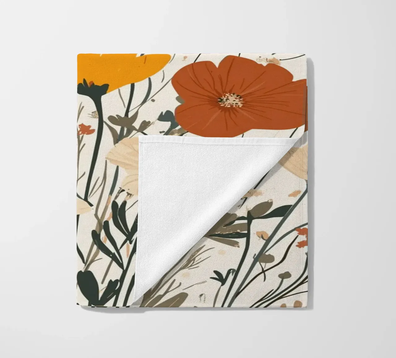 Fiori selvatici e api estive telo mare da pixelbull - medieval art and more