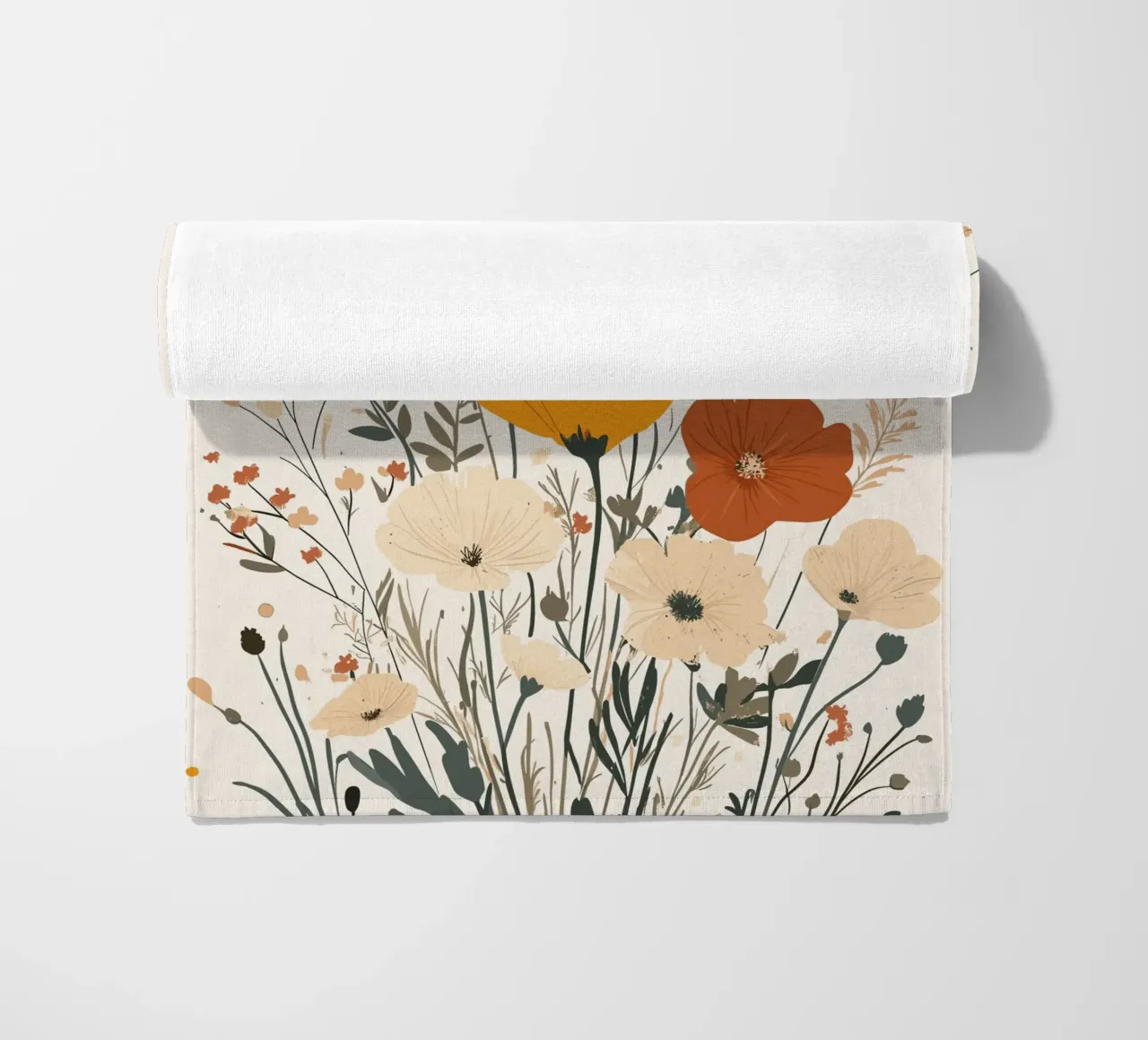 Fiori selvatici e api estive telo mare da pixelbull - medieval art and more