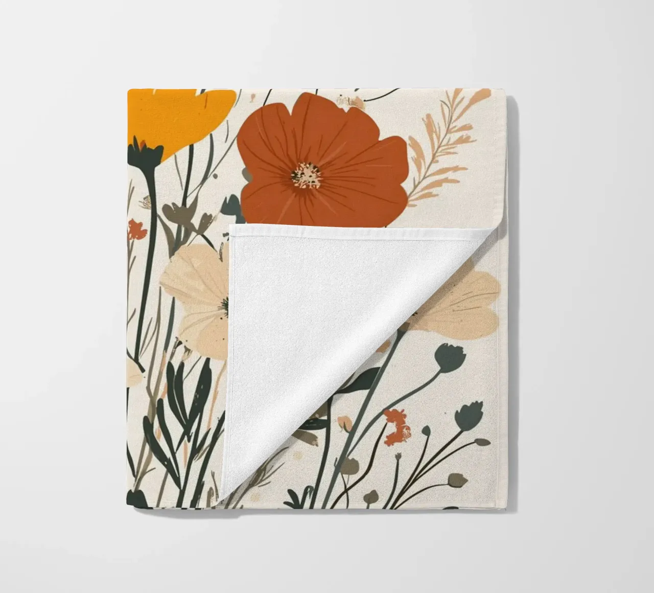 Fiori selvatici e api estive telo mare da pixelbull - medieval art and more