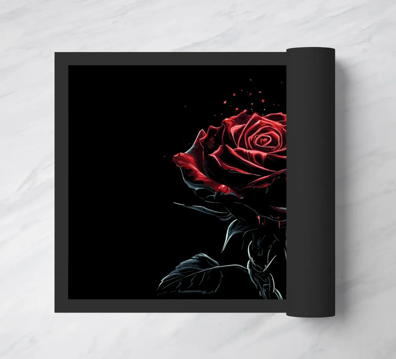Collana di rose rosso sangue con spine zerbino da pixelbull - medieval art and more