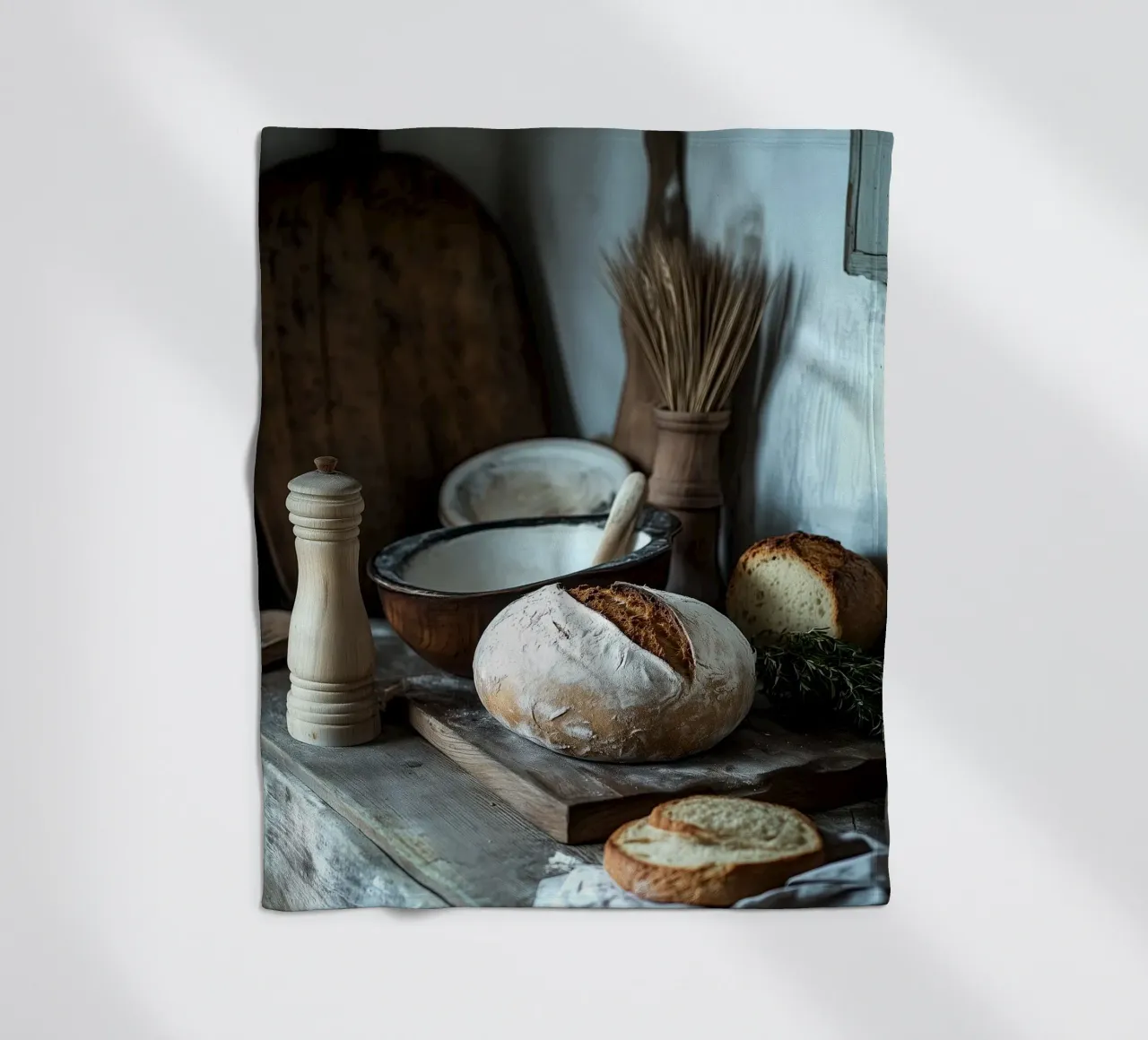 Idillio rustico per gli spuntini coperta in pile da pixelbull - medieval art and more