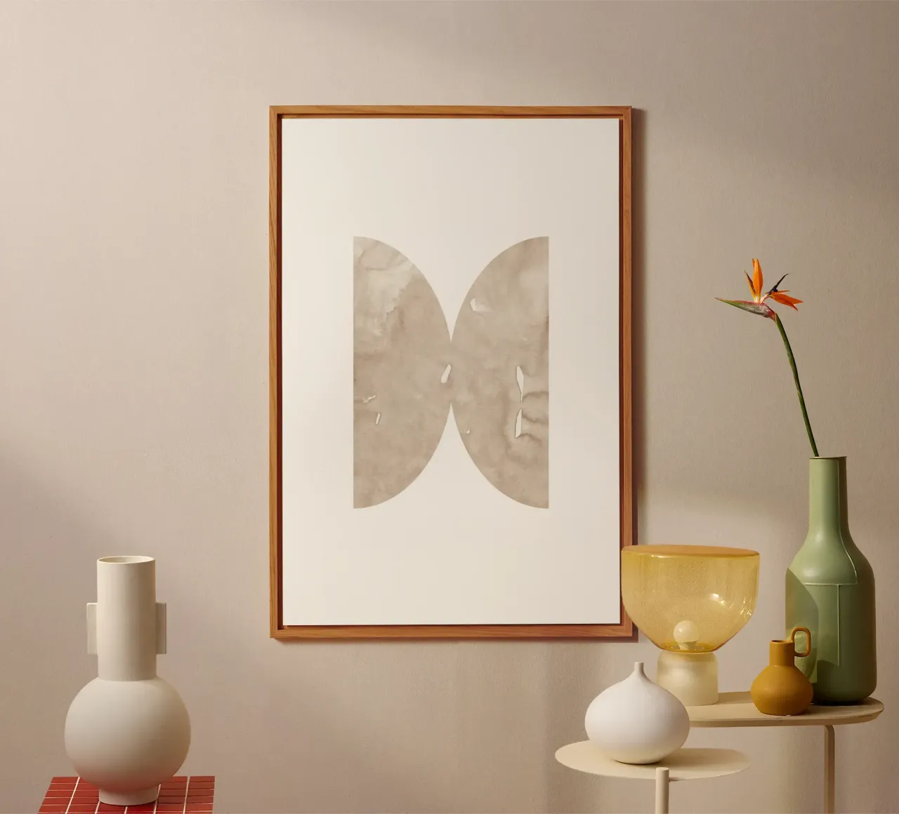 Forme geometriche ad acquerello 6 alluminio dibond da NouveauPrints