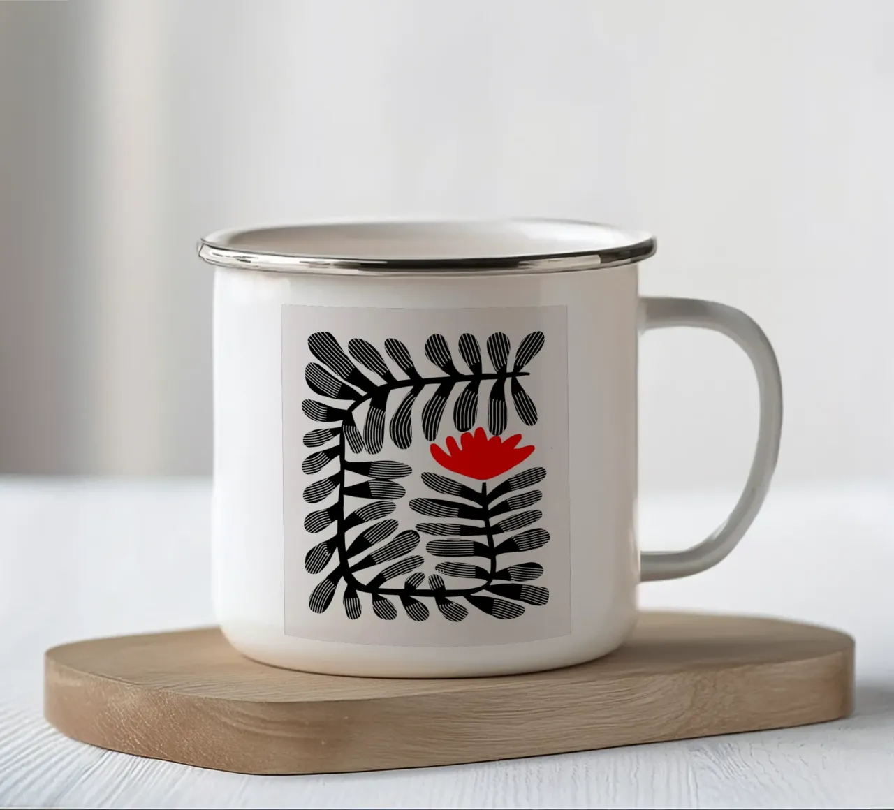 Pianta Boho tazza in smalto da Little Dean