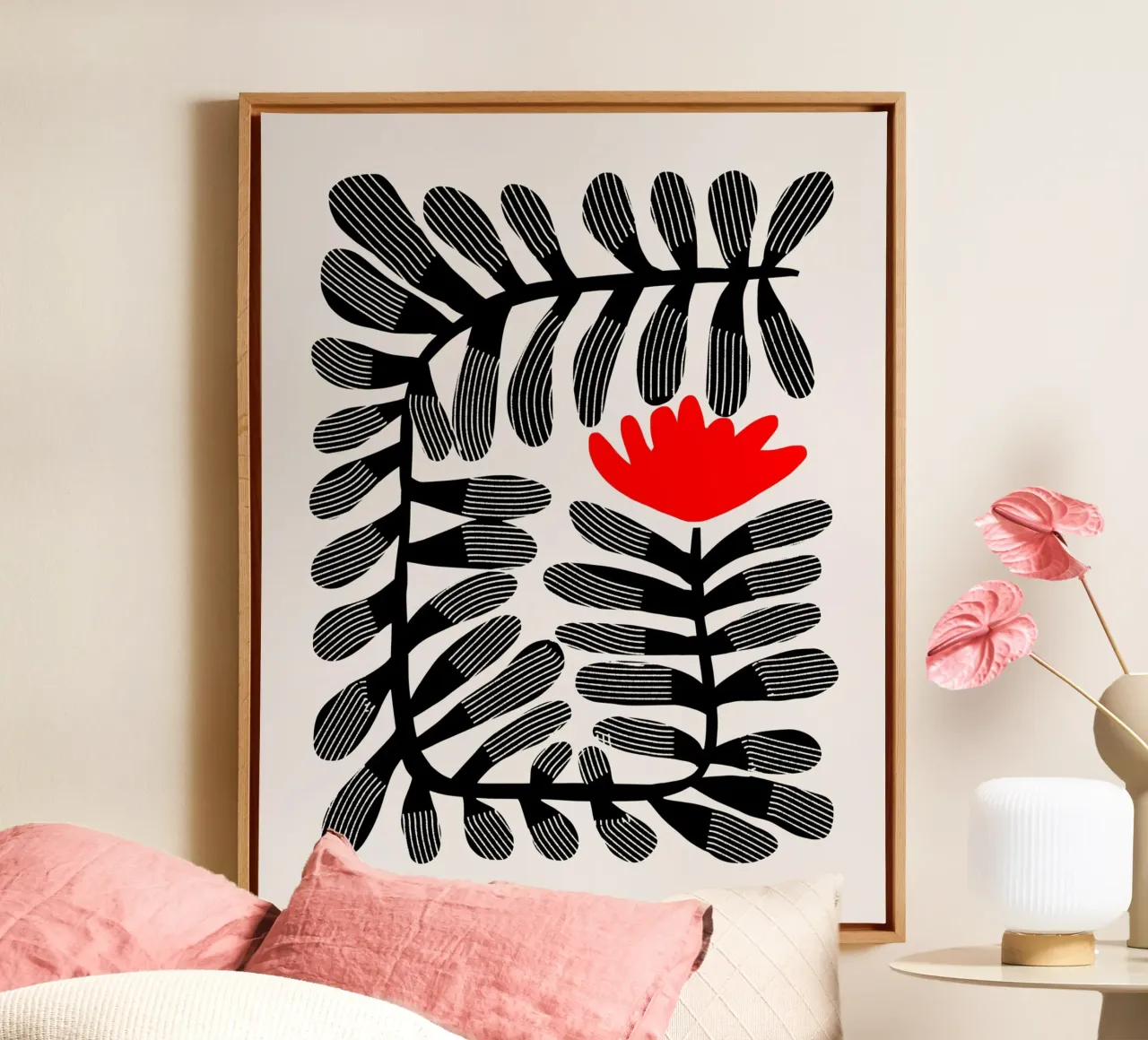 Pianta Boho tela con Cornice a cassetta da Little Dean