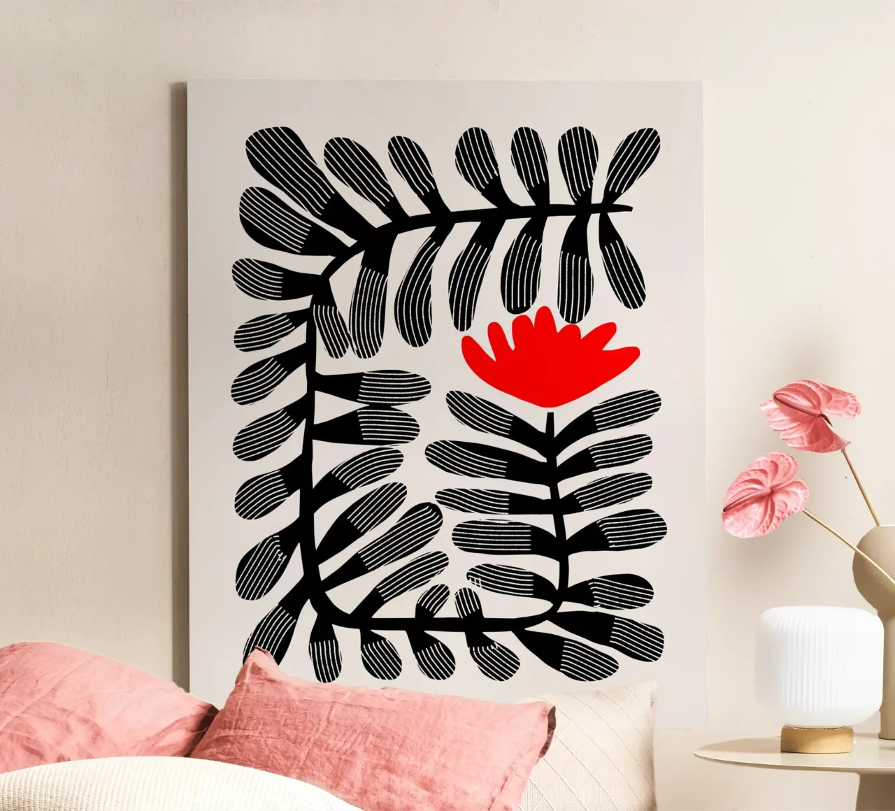 Pianta Boho tela con Cornice a cassetta da Little Dean