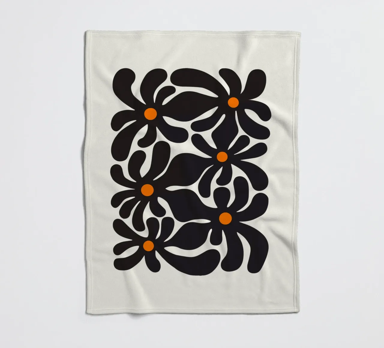 Fiori retrò coperta in pile da Asha Designs