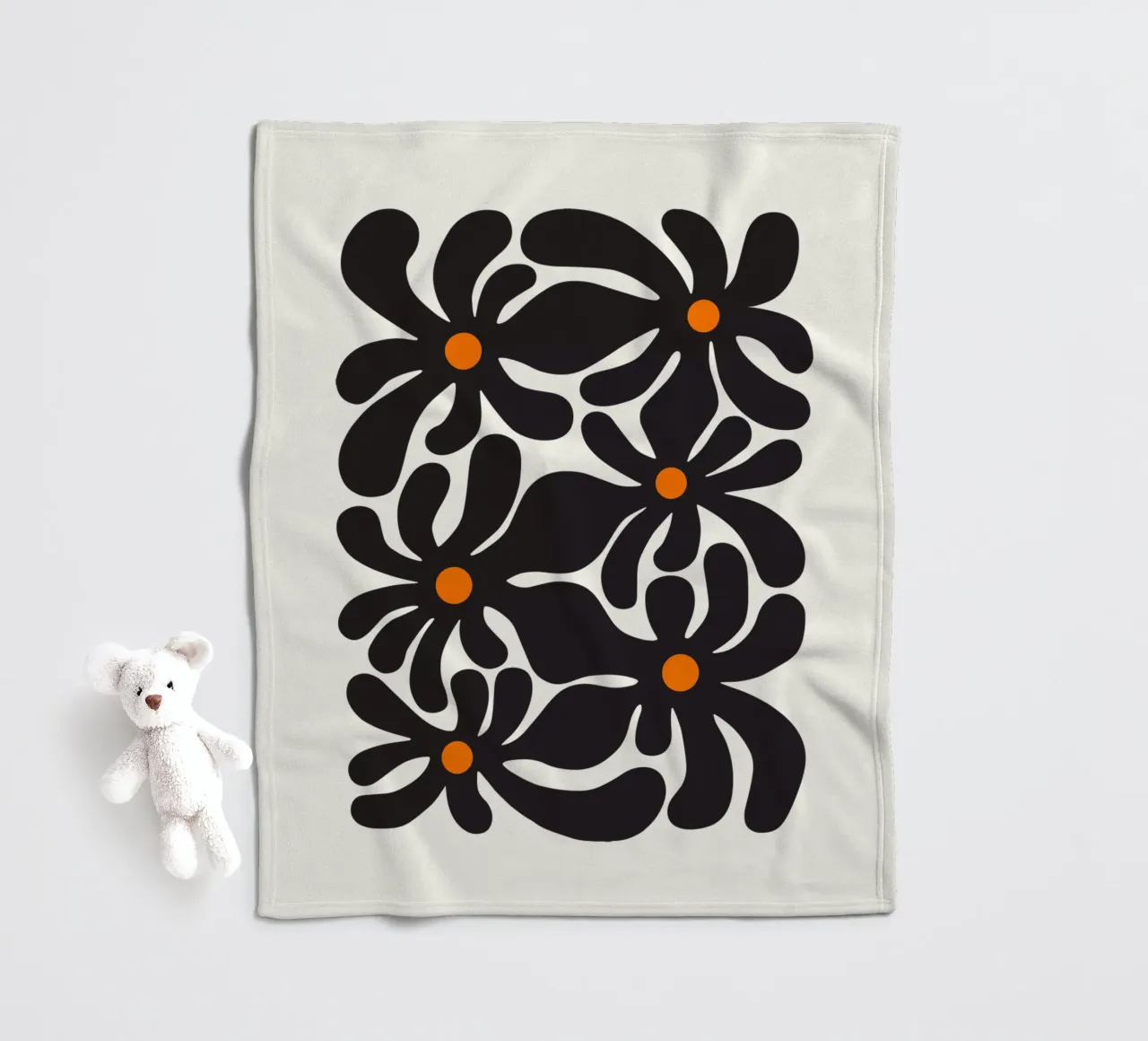 Fiori retrò coperta in pile da Asha Designs