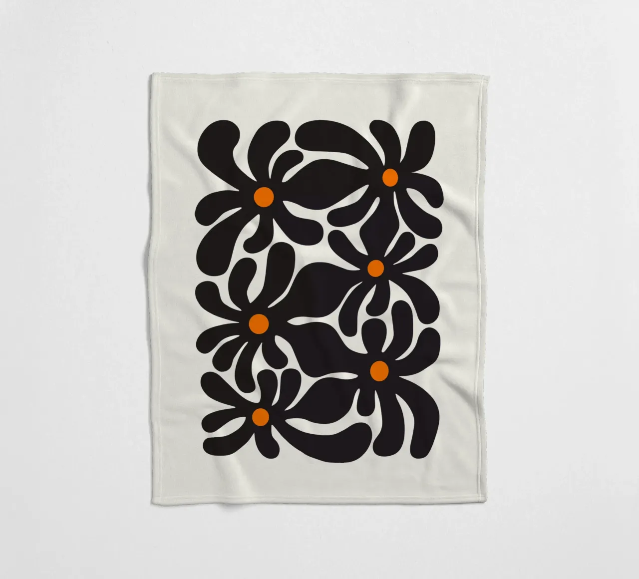 Fiori retrò coperta in pile da Asha Designs
