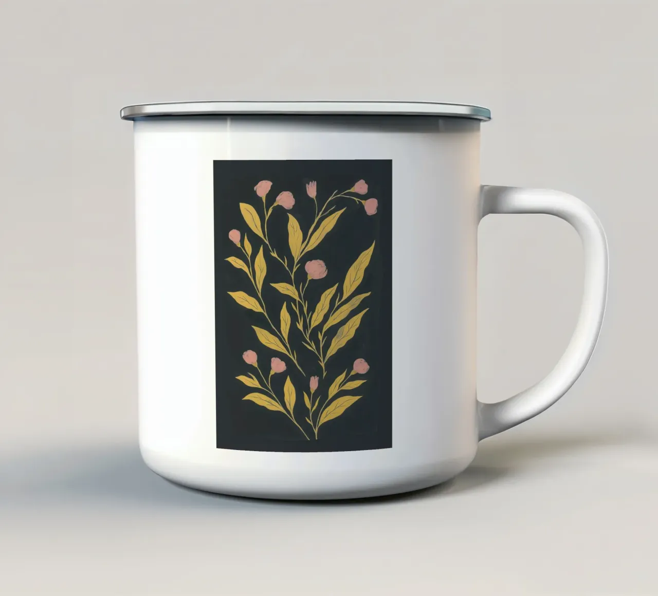 Ramo in fiore tazza in smalto da ThingDesign