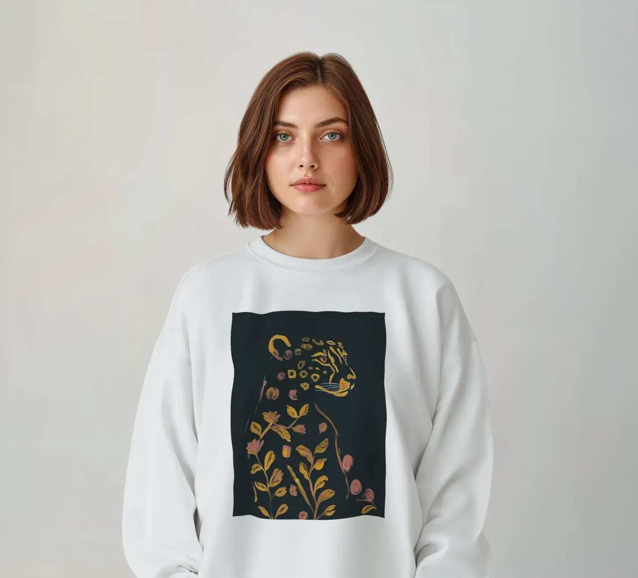 Ghepardo floreale felpa da ThingDesign