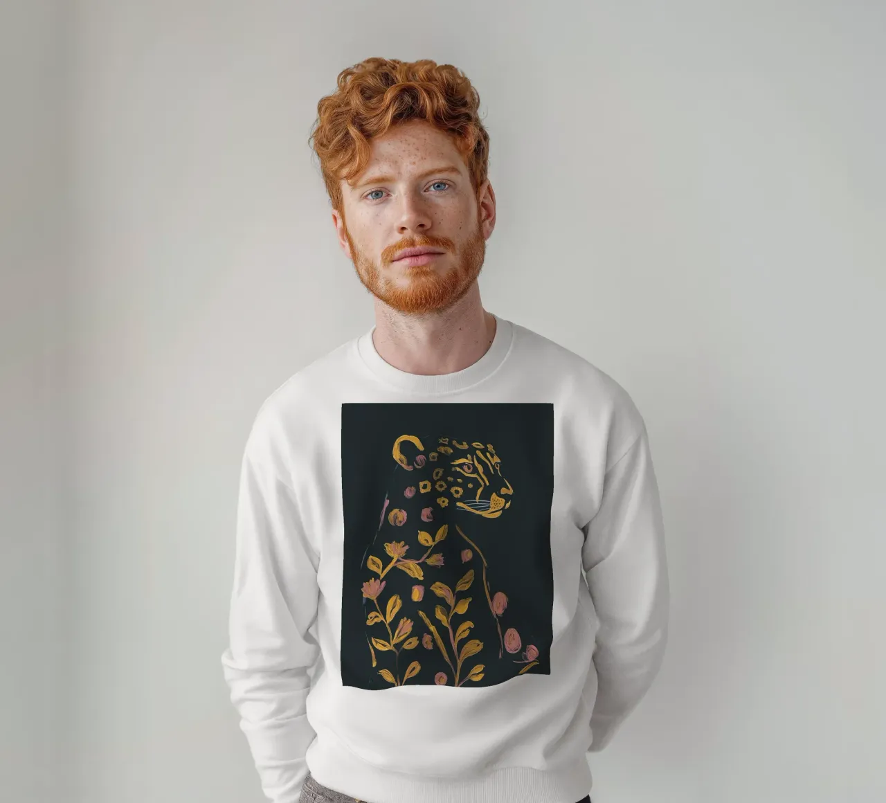 Ghepardo floreale felpa da ThingDesign