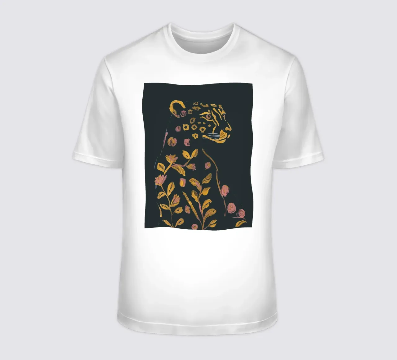 Ghepardo floreale t-shirt da ThingDesign