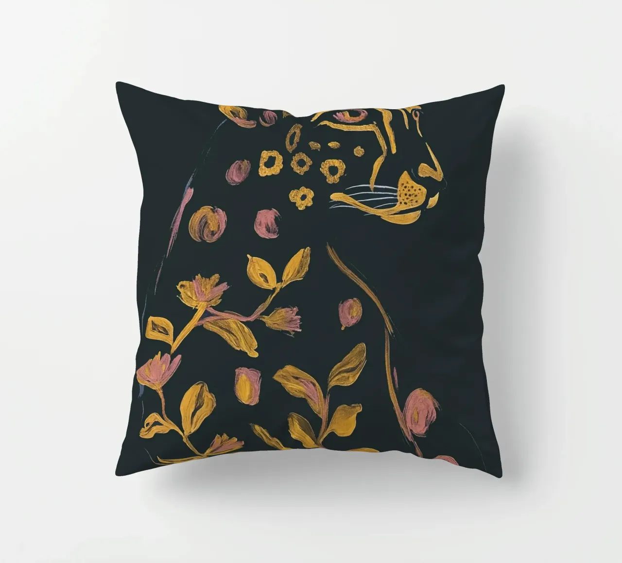 Ghepardo floreale cuscino da ThingDesign