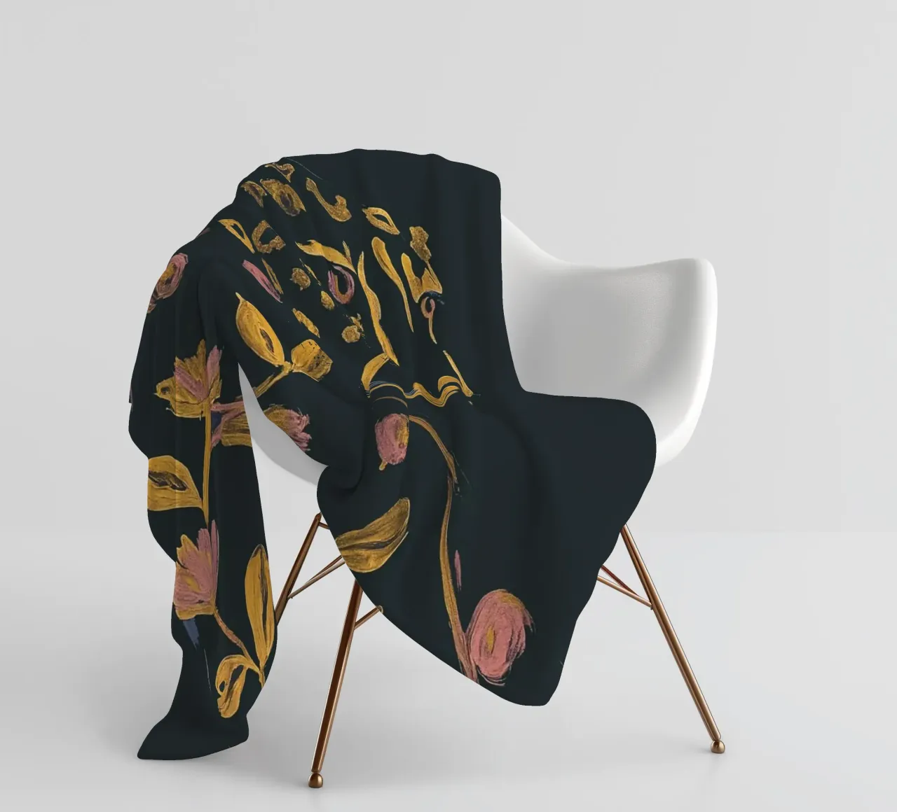 Ghepardo floreale coperta in pile da ThingDesign
