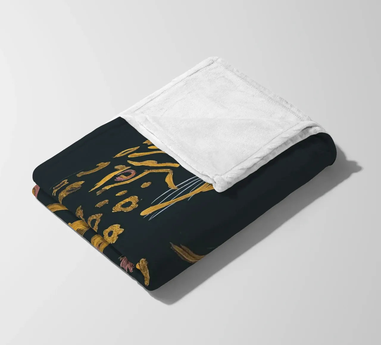 Ghepardo floreale coperta in pile da ThingDesign