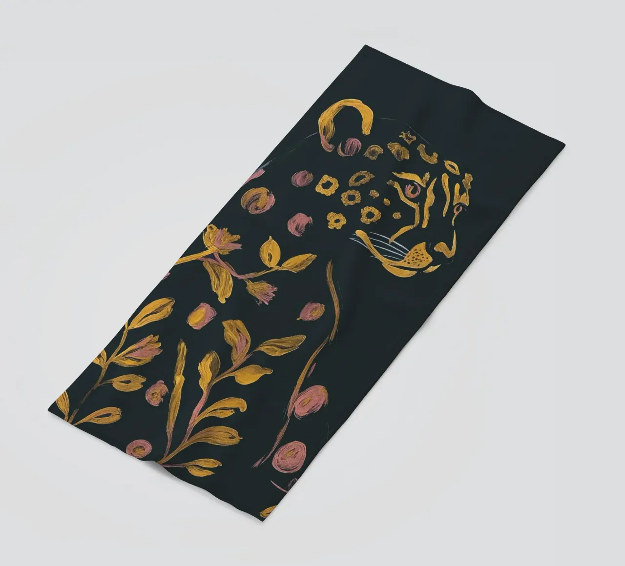 Ghepardo floreale telo mare da ThingDesign