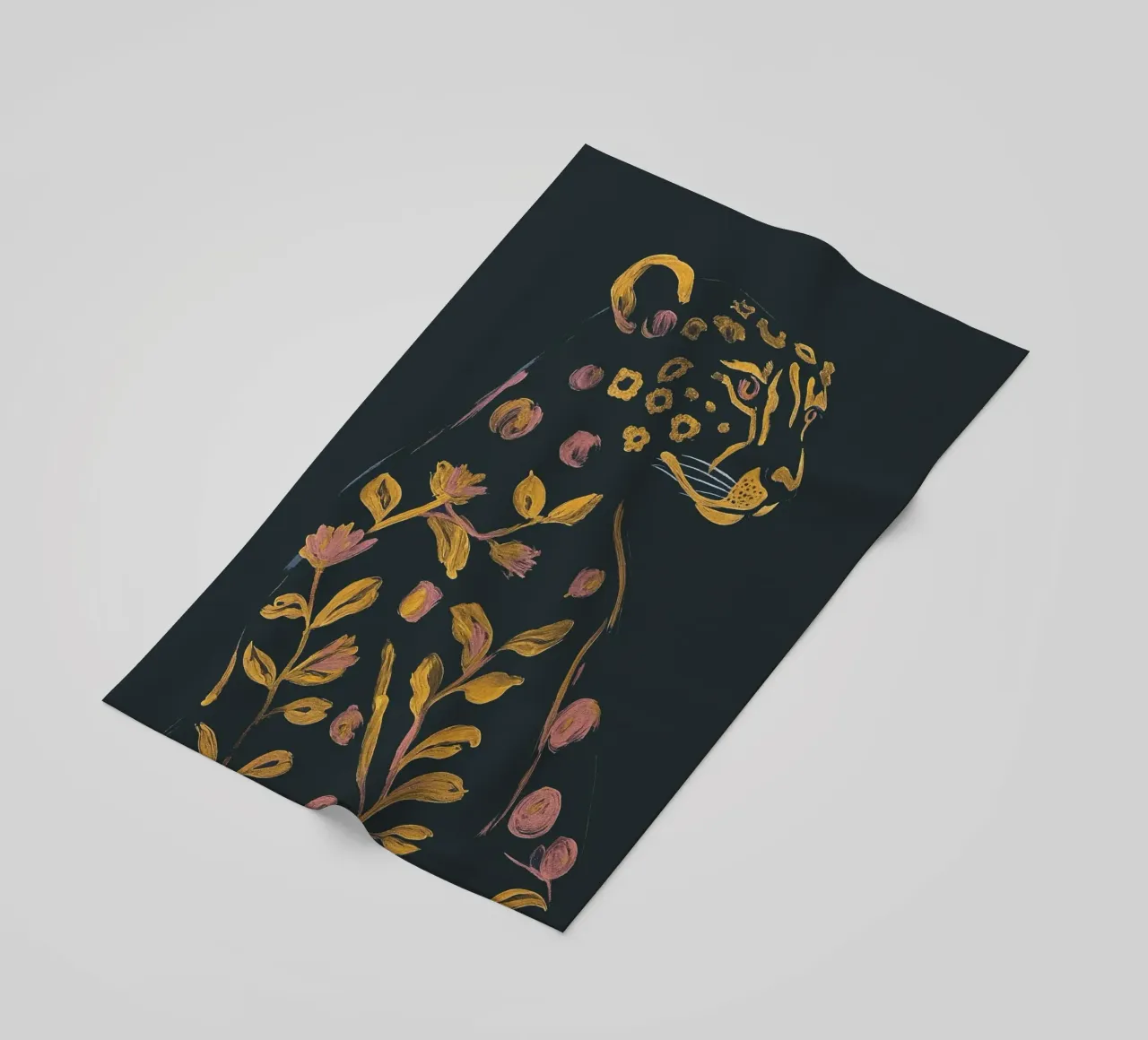 Ghepardo floreale telo mare da ThingDesign