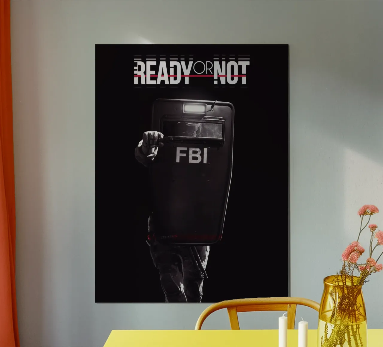 Ready or Not poster con telaio in alluminio da Musadad Shop