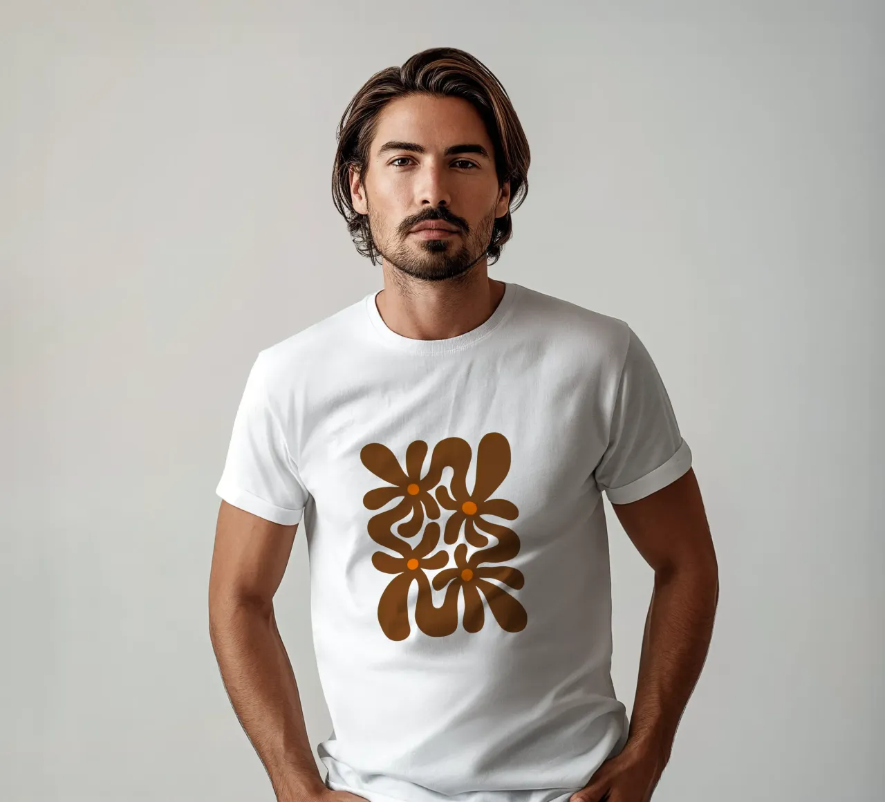Design floreale retrò t-shirt da Asha Designs