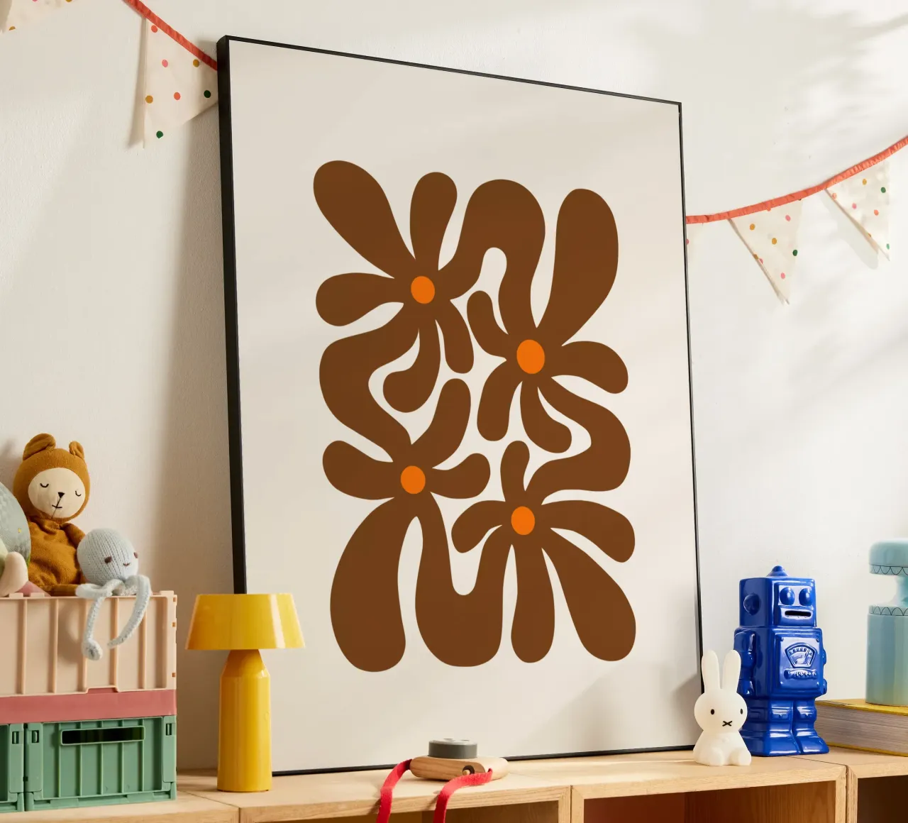 Design floreale retrò alluminio dibond da Asha Designs