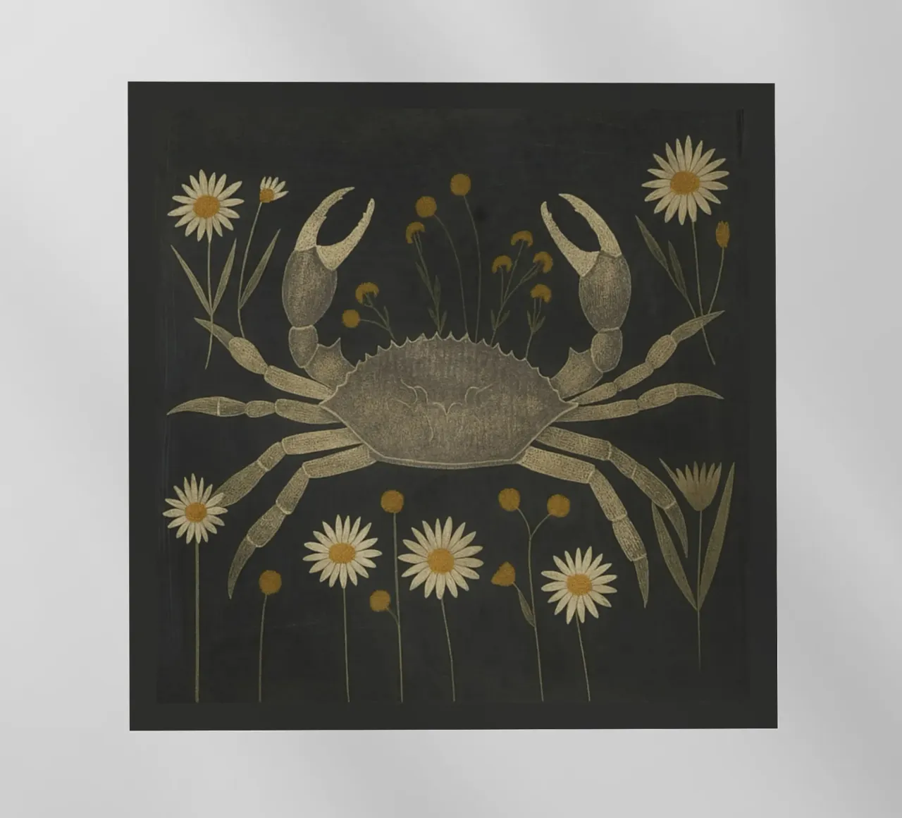 Granchio con margherite pellicola backlit da ThingDesign
