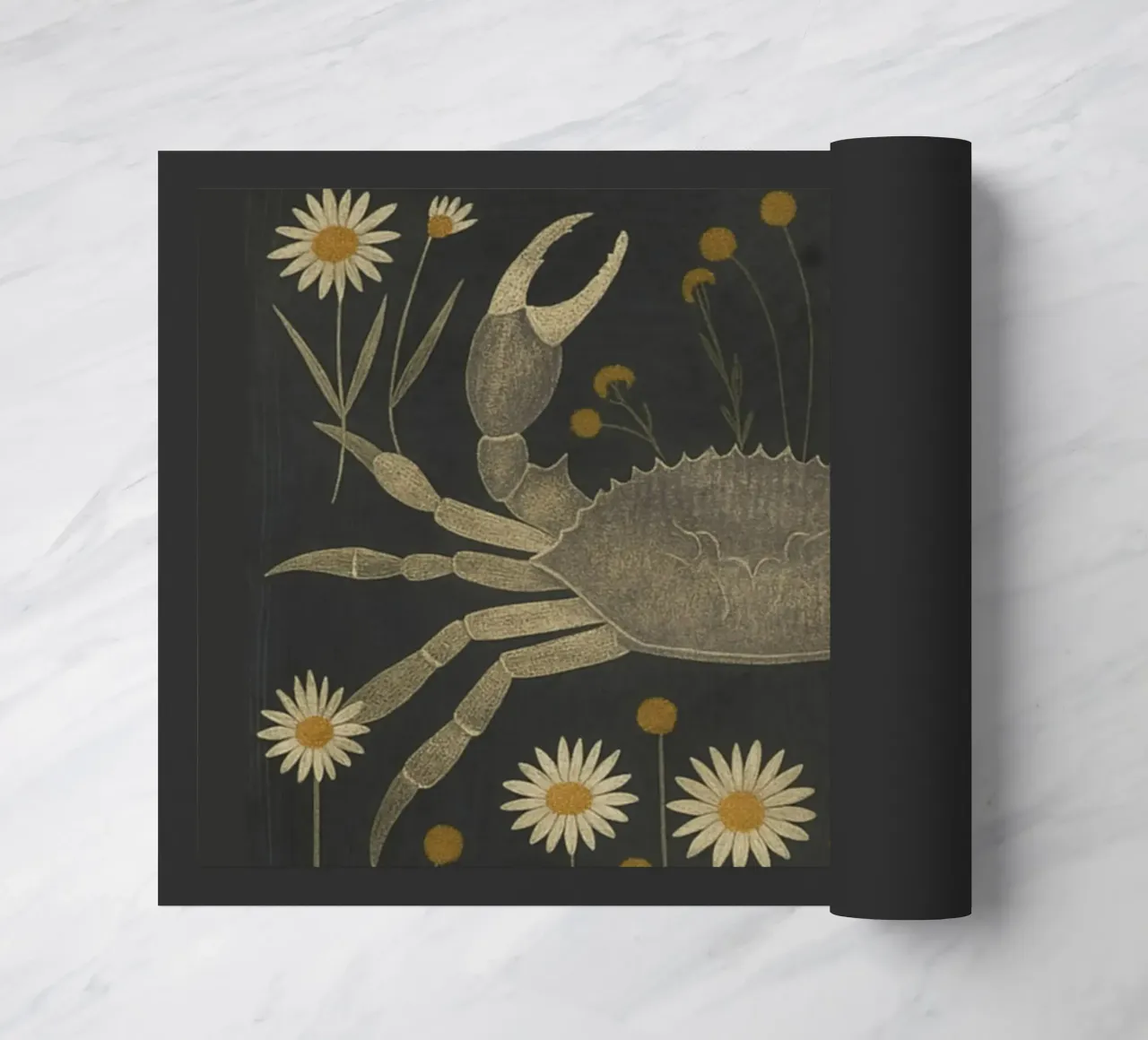 Granchio con margherite zerbino da ThingDesign