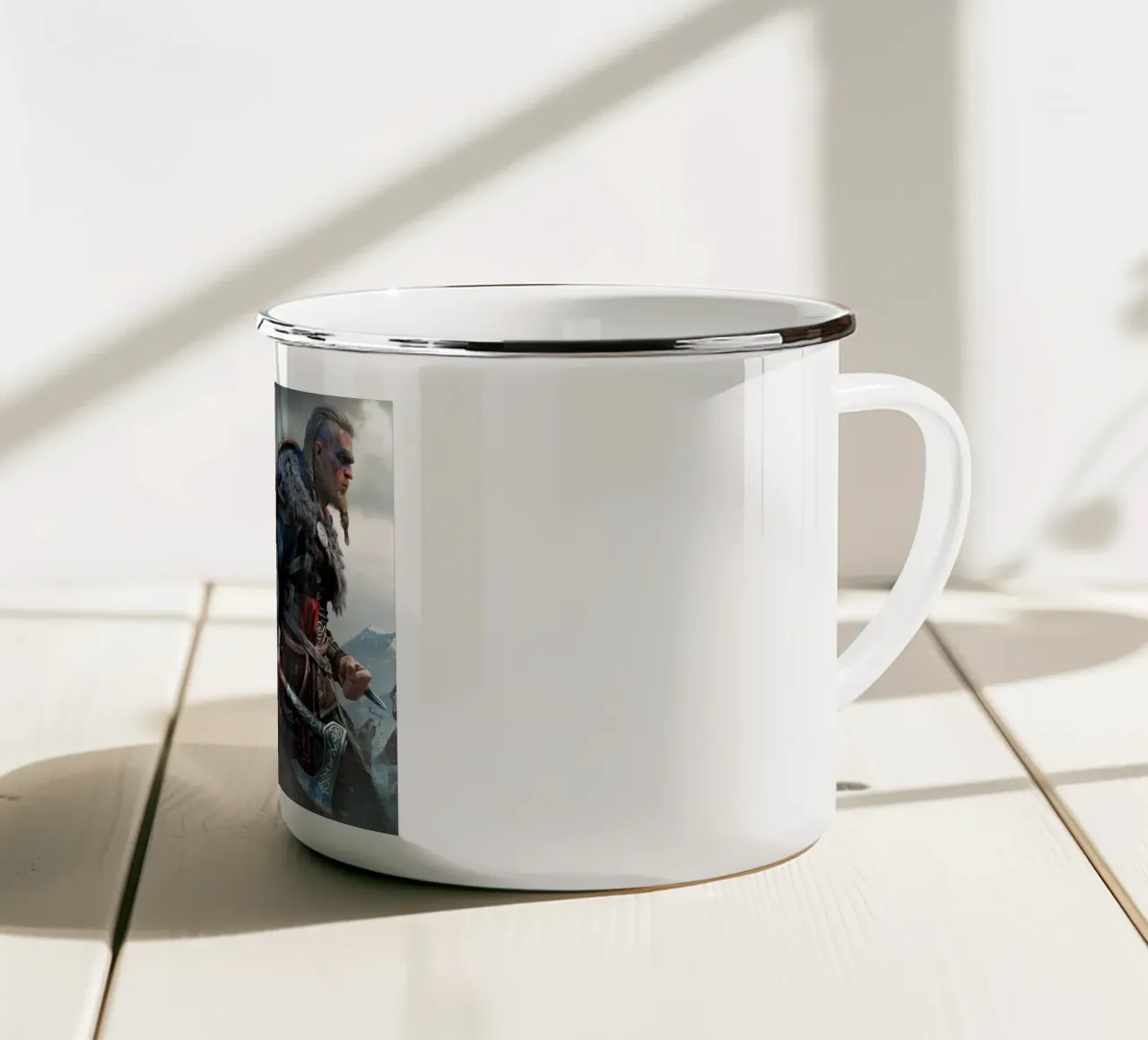 Assasins Creed Valhalla tazza in smalto da Musadad Shop