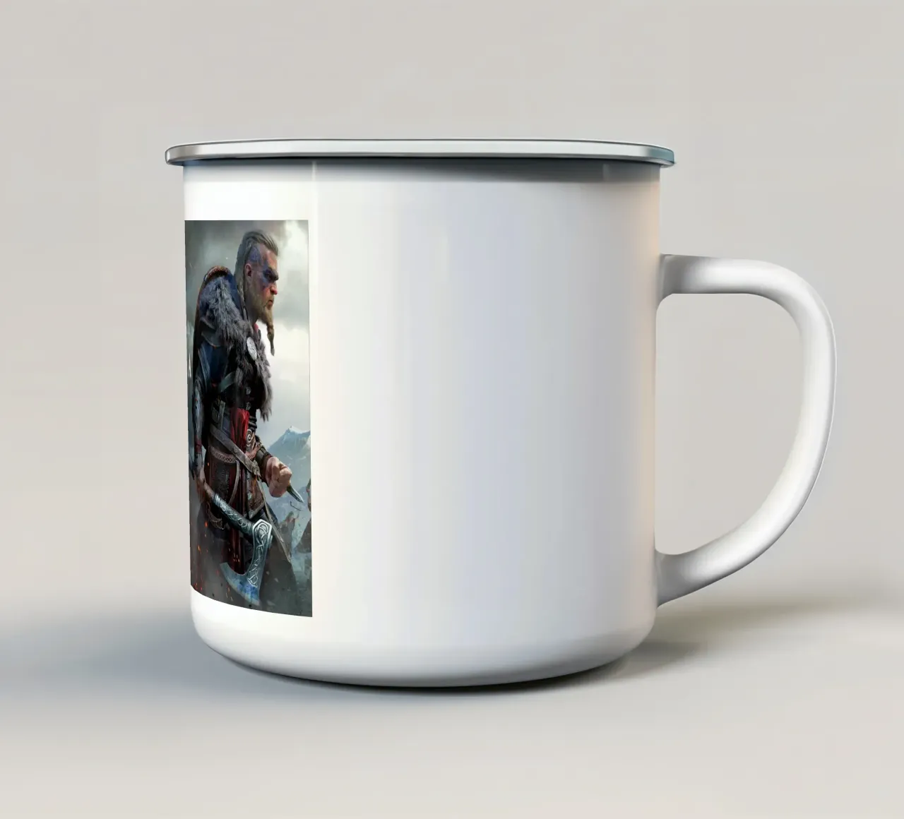 Assasins Creed Valhalla tazza in smalto da Musadad Shop