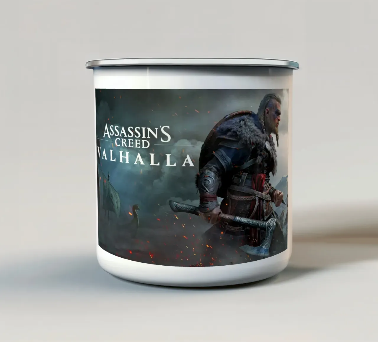 Assasins Creed Valhalla tazza in smalto da Musadad Shop
