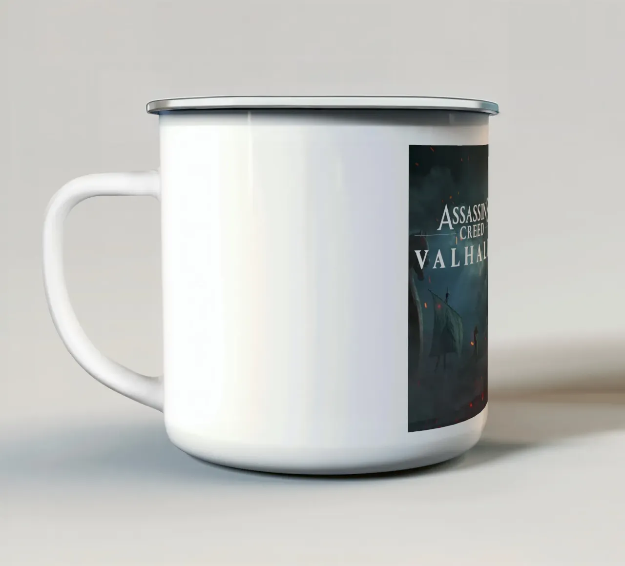 Assasins Creed Valhalla tazza in smalto da Musadad Shop
