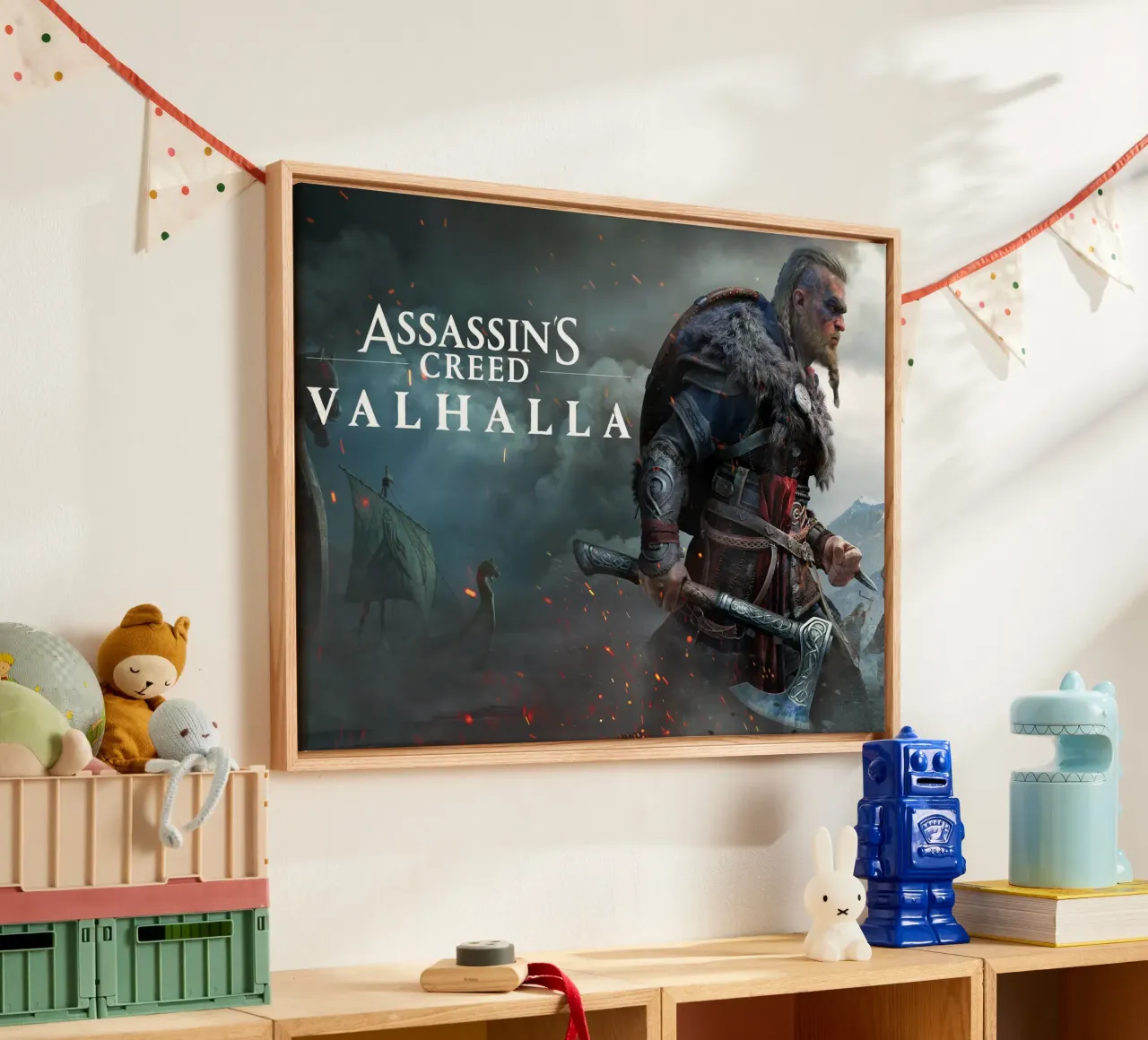 Assasins Creed Valhalla canvas met Baklijst van Musadad Shop