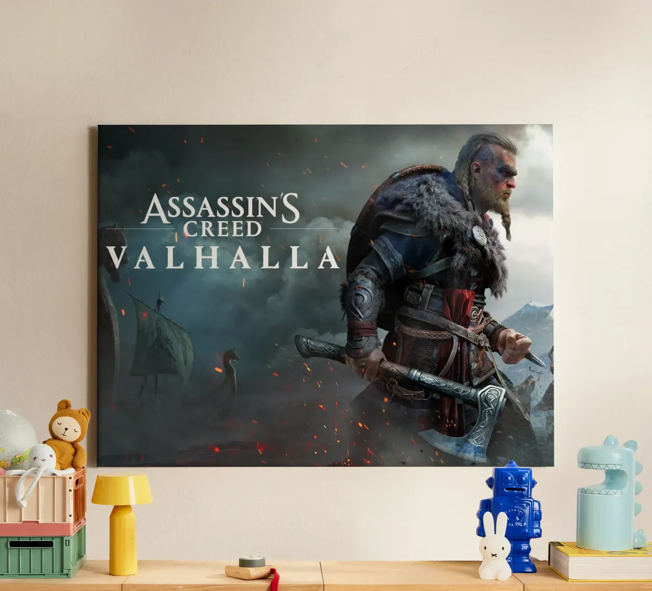Assasins Creed Valhalla canvas met Baklijst van Musadad Shop