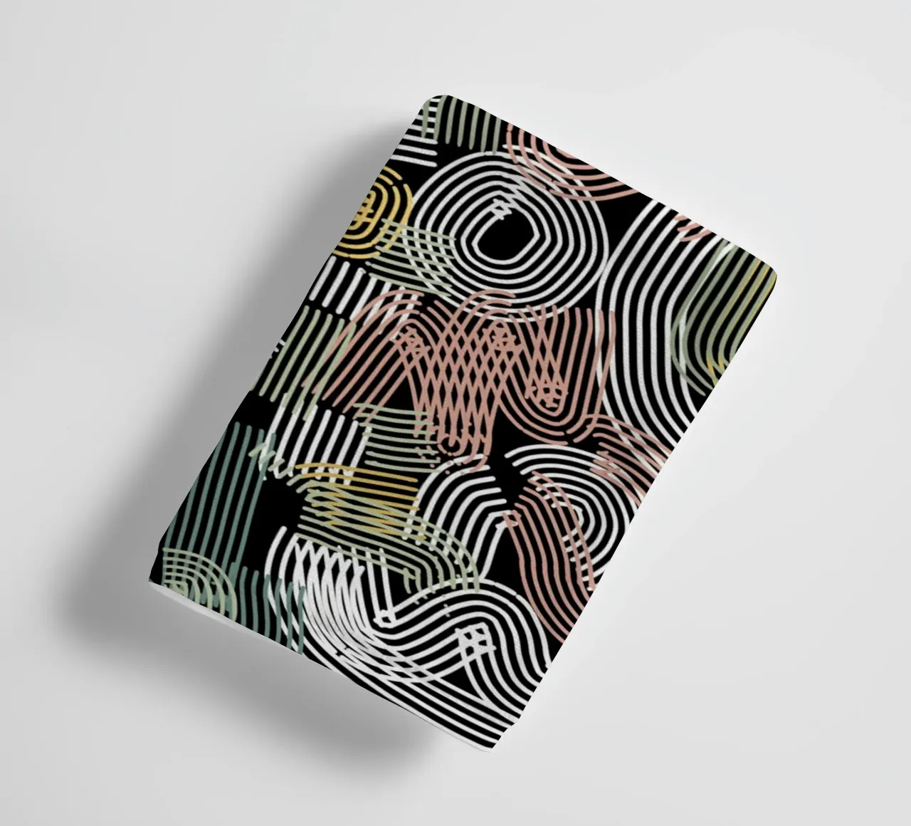 Chaos line abstract towel by Little Dean