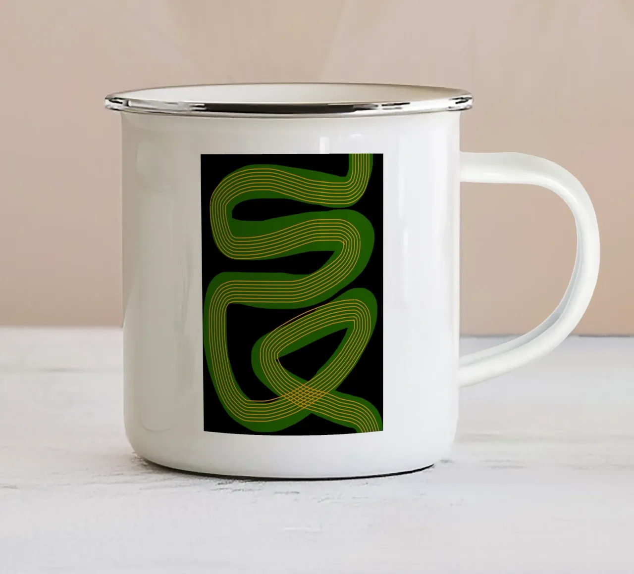 Linee organiche 03 tazza in smalto da Little Dean