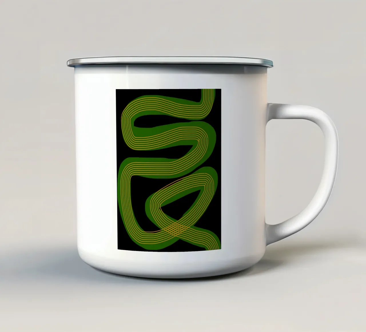 Linee organiche 03 tazza in smalto da Little Dean