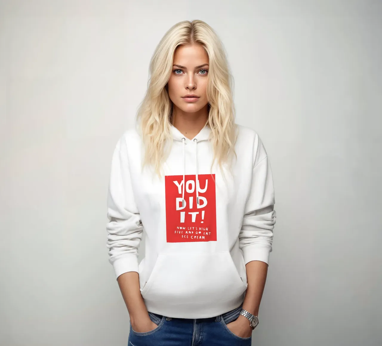 YOU DID IT felpa con cappuccio da Type & Tape
