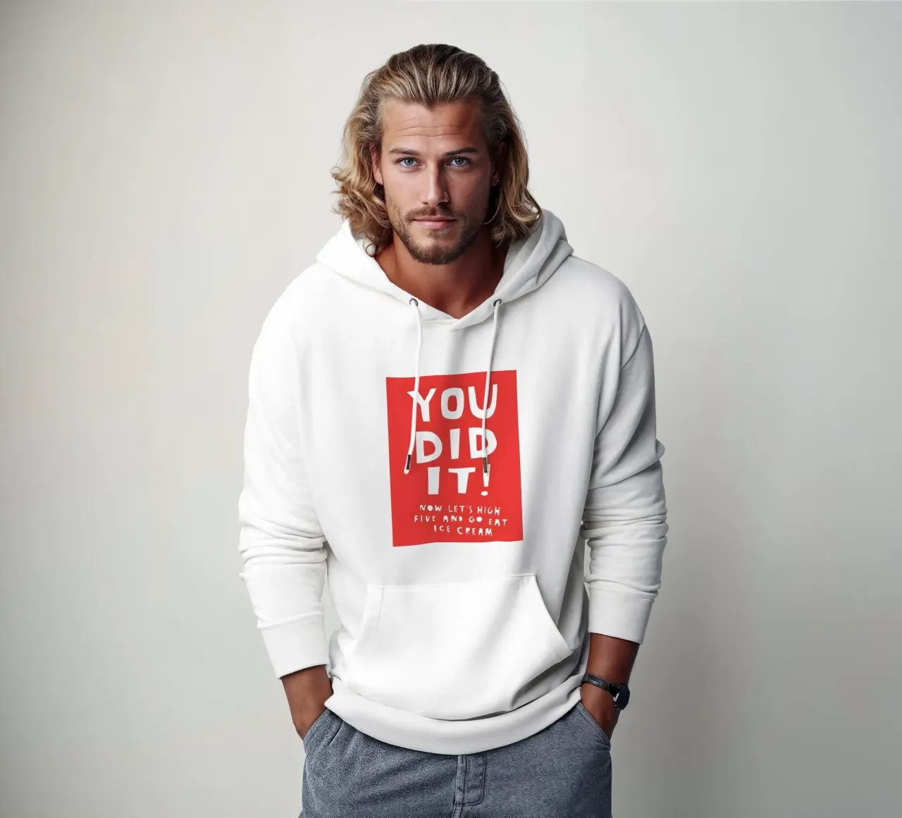 YOU DID IT felpa con cappuccio da Type & Tape