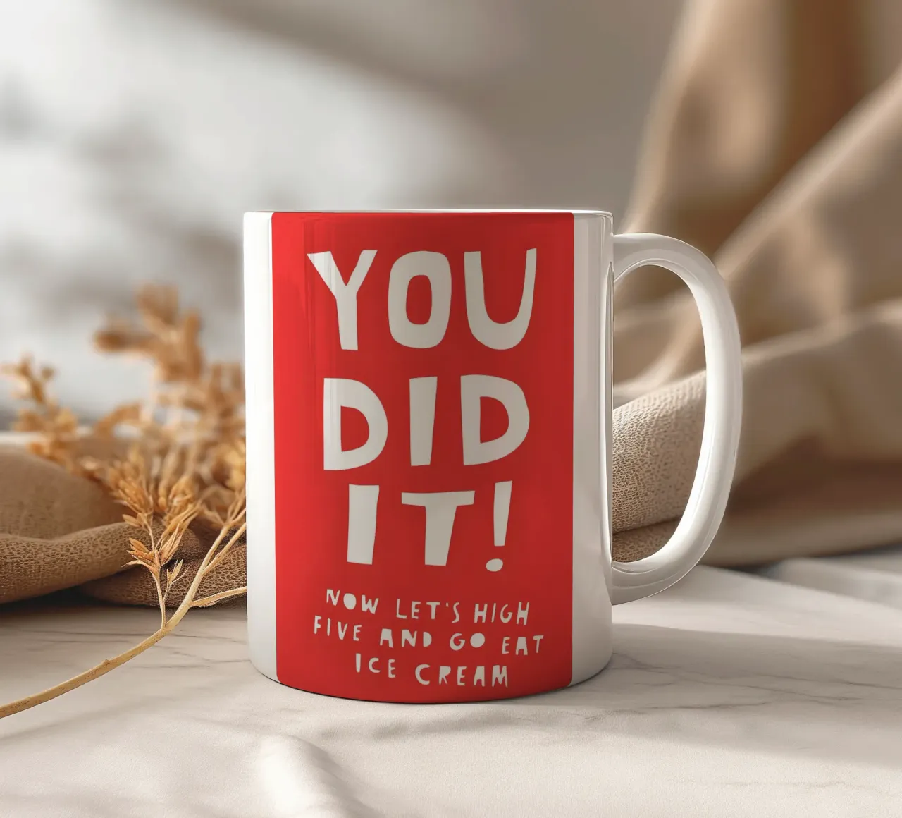 YOU DID IT tazza in ceramica da Type & Tape