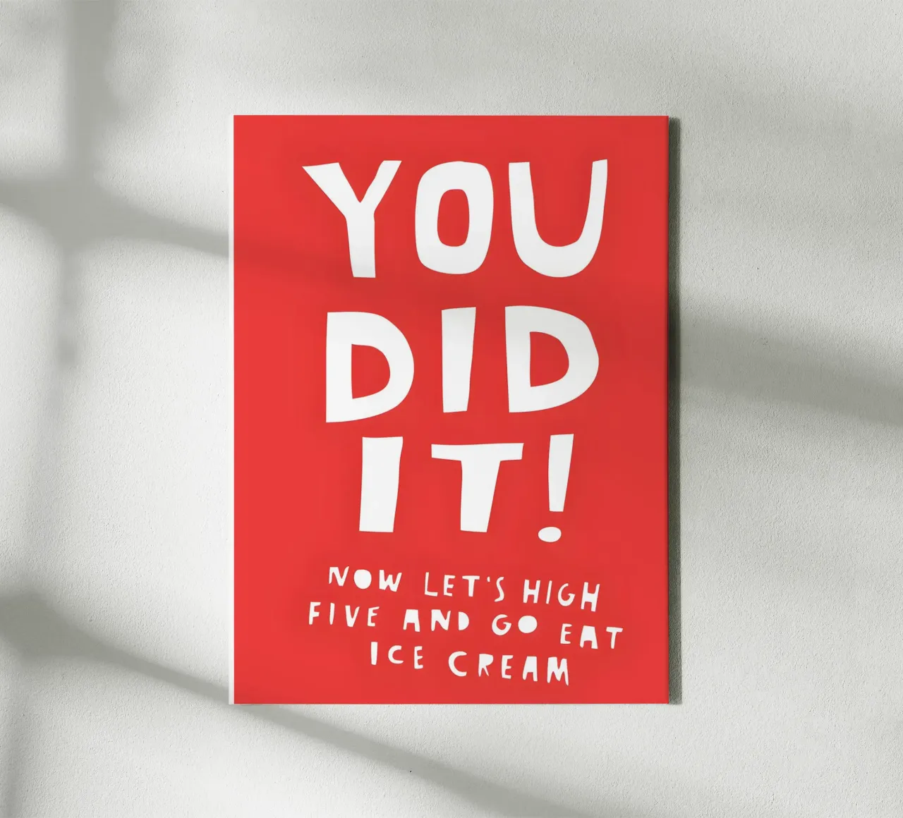 YOU DID IT tela con Cornice a cassetta da Type & Tape
