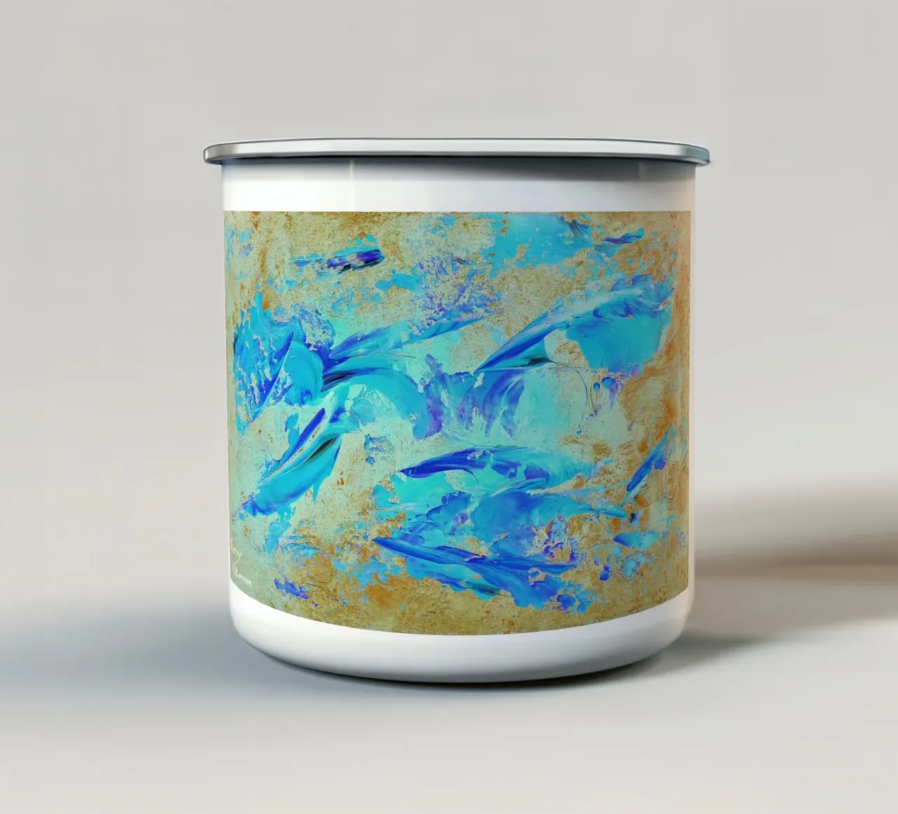 IDEAL GIFT 71 invers tazza in smalto da Thierry Vobmann Abstract painting