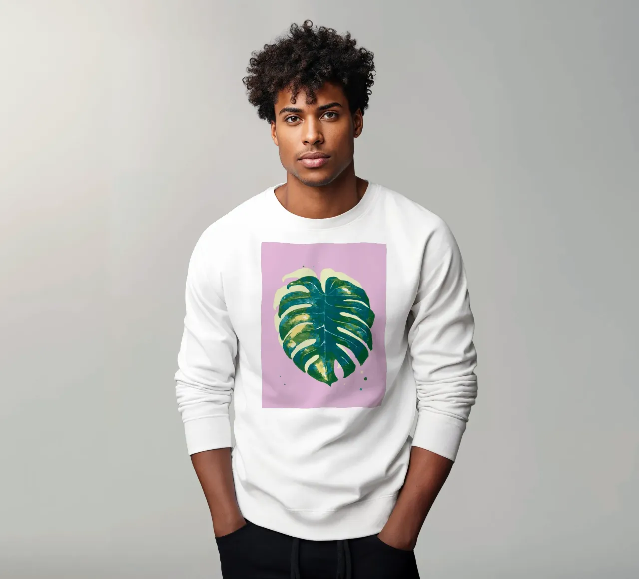Monstera Vibes felpa da Schuhmann Design
