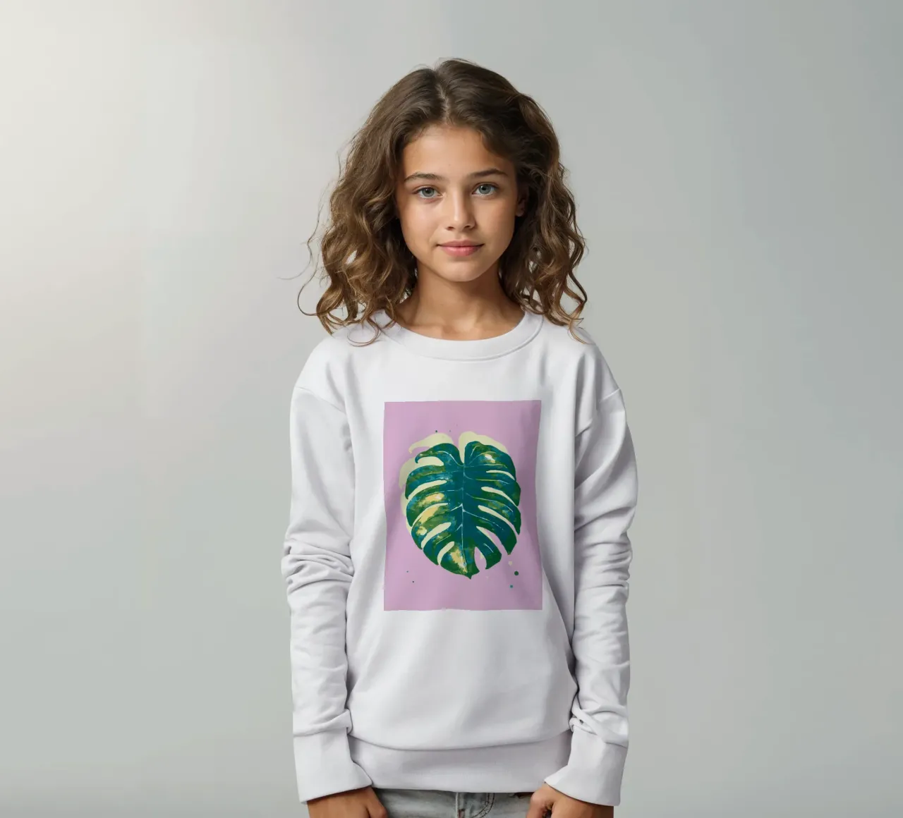 Monstera Vibes felpa bambino da Schuhmann Design