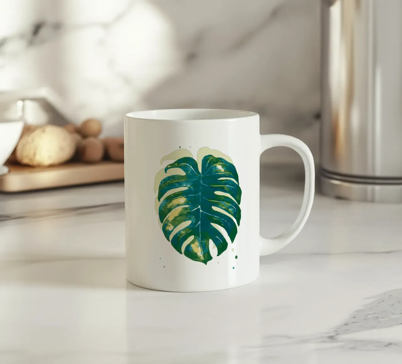 Monstera Vibes tazza in ceramica da Schuhmann Design