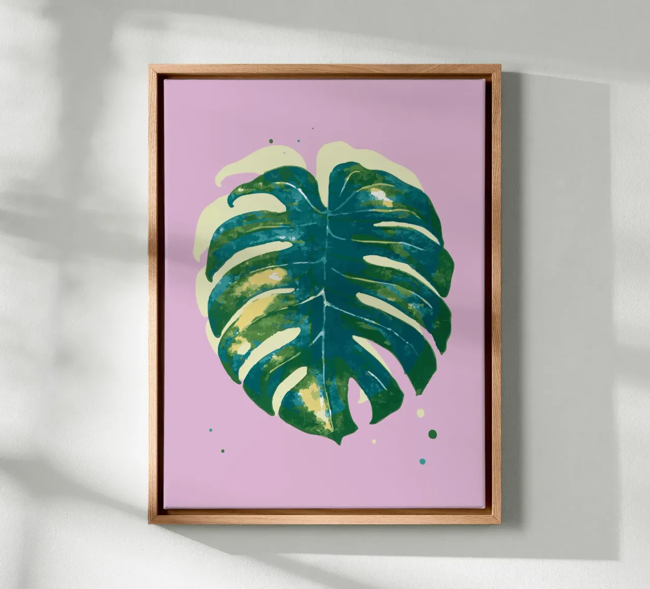 Monstera Vibes tela con Cornice a cassetta da Schuhmann Design