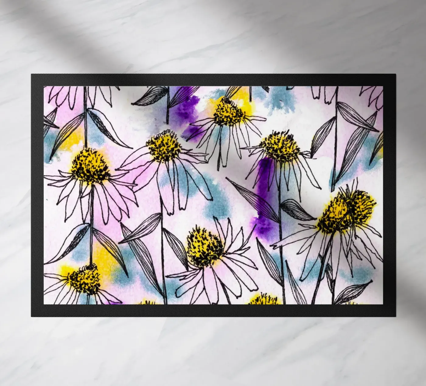 Echinacea Fußmatte von nicigabrieldesigns