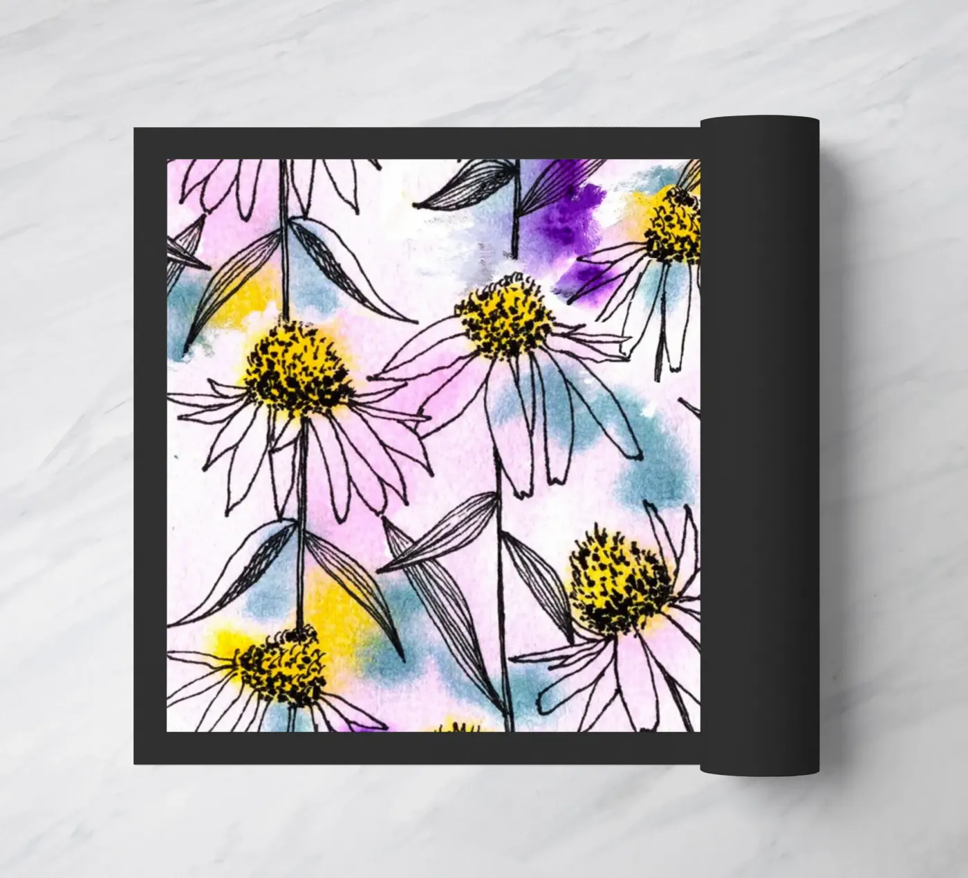 Echinacea Fußmatte von nicigabrieldesigns